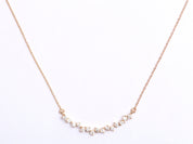 Cluster Diamond Necklace | Rose Gold & Gold Diamond Cluster Necklace | Elegant Jewelry for Her -