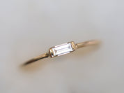 Diamond Stacking Ring | Baguette Diamond Ring | Minimalist Dainty Diamond Stacking Ring -