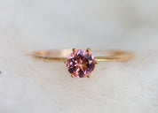 Pink Tourmaline Engagement Ring | Rubellite Solitaire Ring | October Birthstone Tourmaline Ring -