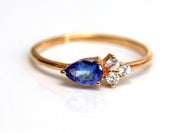 Tanzanite Engagement Ring | Tanzanite & Diamond Cluster Ring -