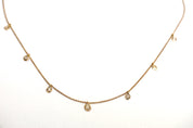 Polki Diamond Necklace | Adjustable Gold Slice Diamond Necklace | Elegant Gold Necklace for Her -