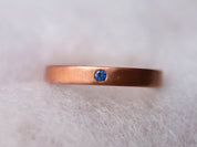 Blue Sapphire Wedding Band | 3mm Sapphire Band | Sapphire Wedding Ring -