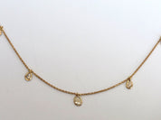 Polki Diamond Necklace | Adjustable Gold Slice Diamond Necklace | Elegant Gold Necklace for Her -