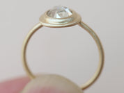 1 Carat Rose Cut Diamond Engagement Ring | Brown Diamond Promise Ring | Anniversary Gift -