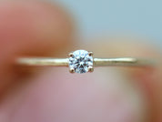 Diamond Stacking Ring | Gold Diamond Stacking Ring | Minimalist Diamond Ring -
