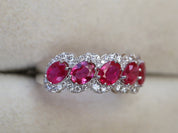 2 Carat Ruby Wedding & Engagement Ring | Ruby & Diamond Anniversary Gift Ring -