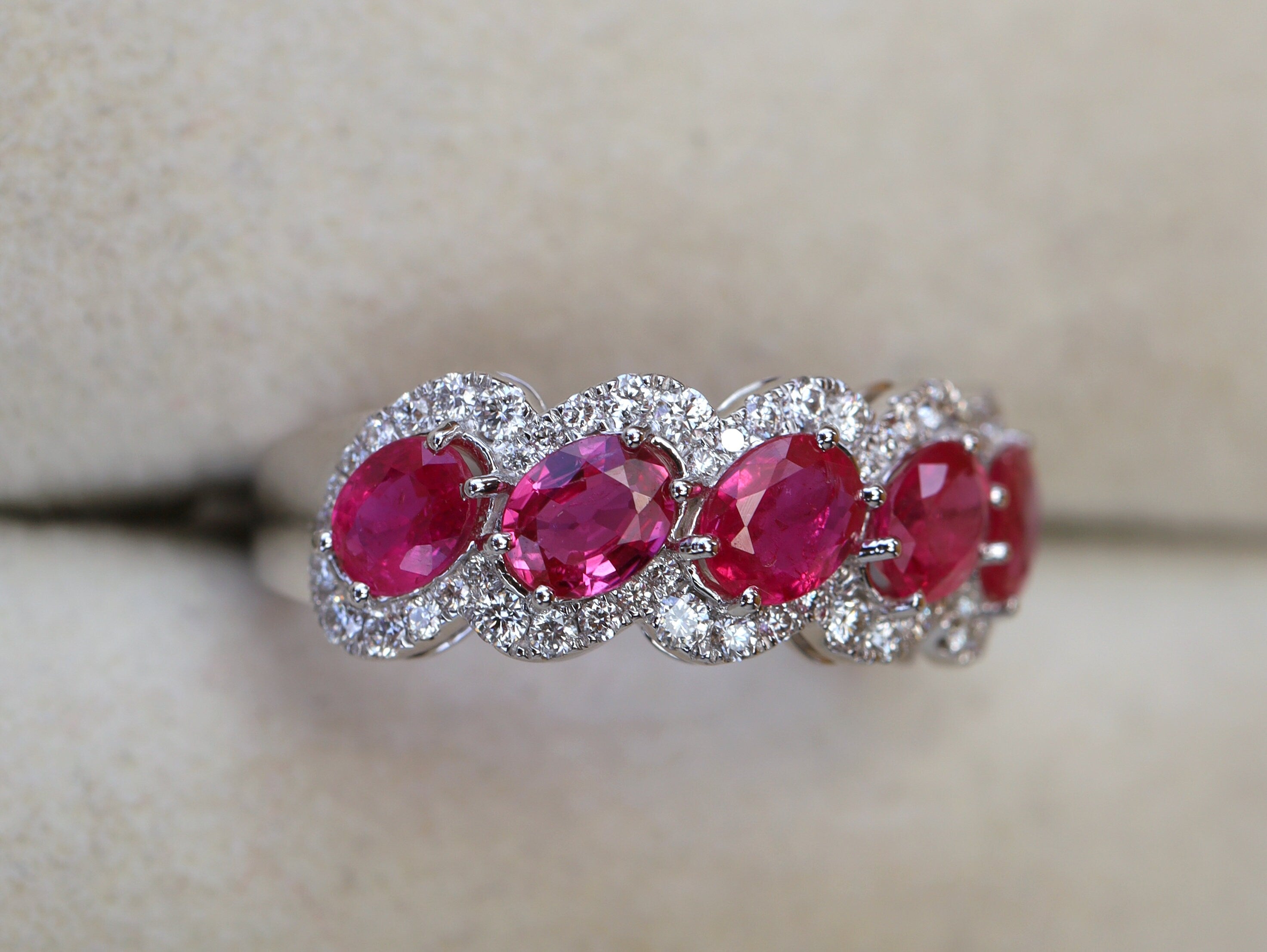 2 Carat Ruby Wedding & Engagement Ring | Ruby & Diamond Anniversary Gift Ring -