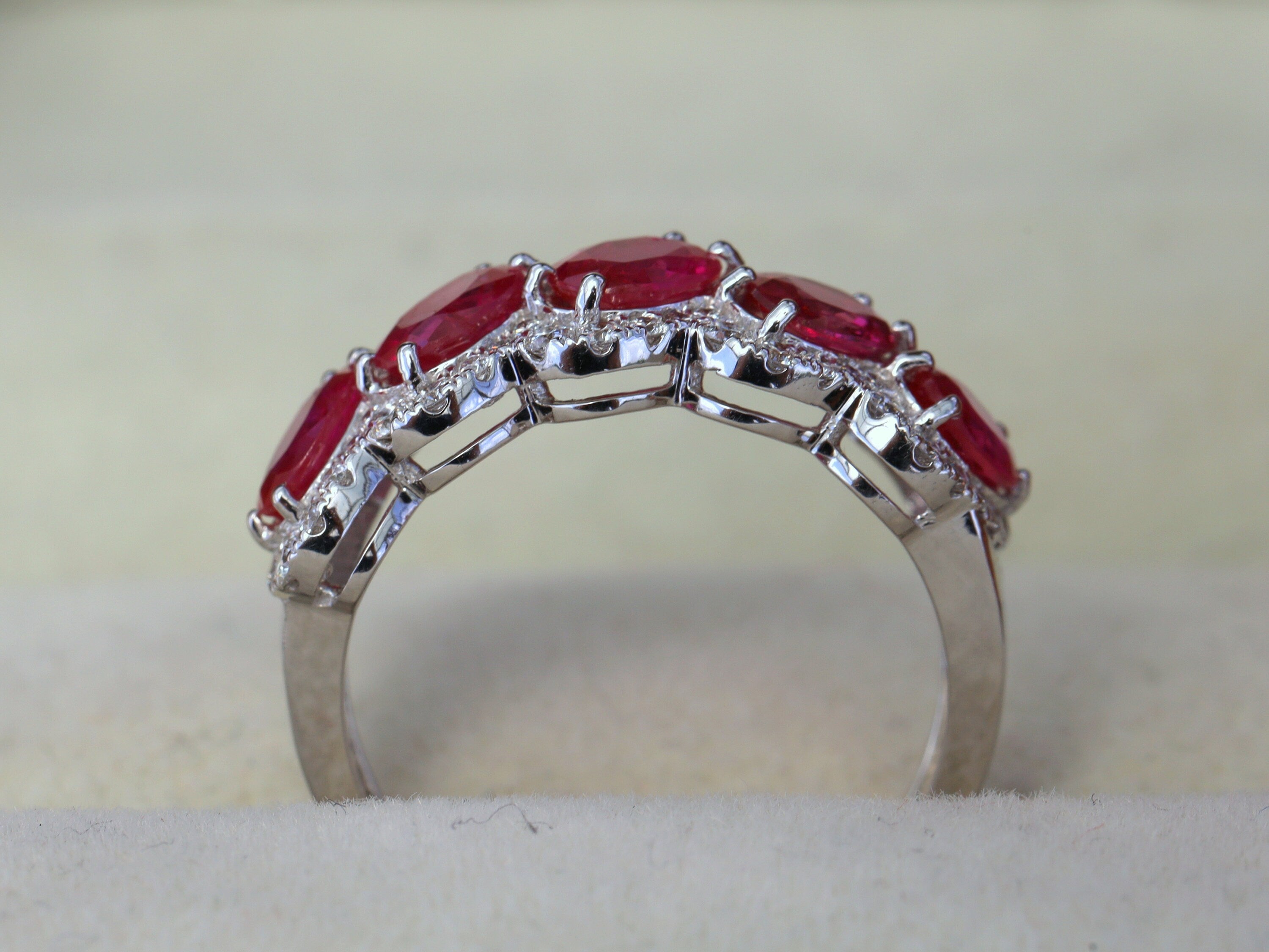 2 Carat Ruby Wedding & Engagement Ring | Ruby & Diamond Anniversary Gift Ring -