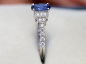 Art Deco Sapphire Engagement Ring | Blue Sapphire Antique Engagement Ring | Sapphire Verlobungsring -