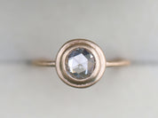 1 Carat Rose Cut Diamond Engagement Ring | Brown Diamond Promise Ring | Anniversary Gift -