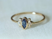 Dainty Blue Sapphire Ring | Natural Sapphire Stacking Ring -