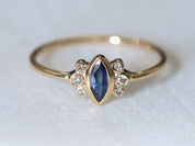 Dainty Blue Sapphire Ring | Natural Sapphire Stacking Ring -