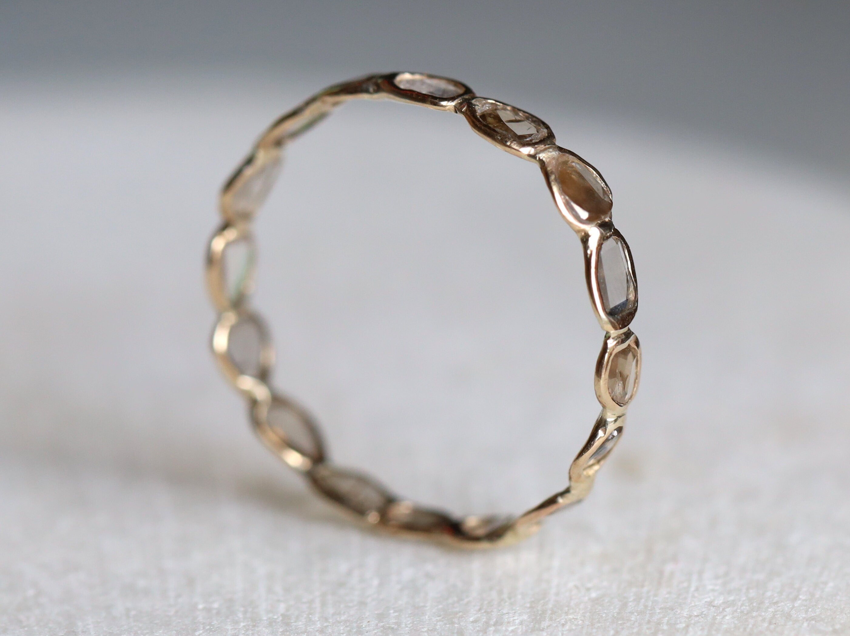 Diamond Wedding Band | Polki Ring | Sliced Diamond Eternity Wedding Band | Unique Polki Eternity Ring -