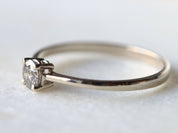 Gray Diamond Stacking Ring | Salt & Pepper Diamond Ring | Minimalist Gray Diamond Jewelry -