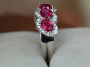 2 Carat Ruby Wedding & Engagement Ring | Ruby & Diamond Anniversary Gift Ring -