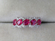 2 Carat Ruby Wedding & Engagement Ring | Ruby & Diamond Anniversary Gift Ring -