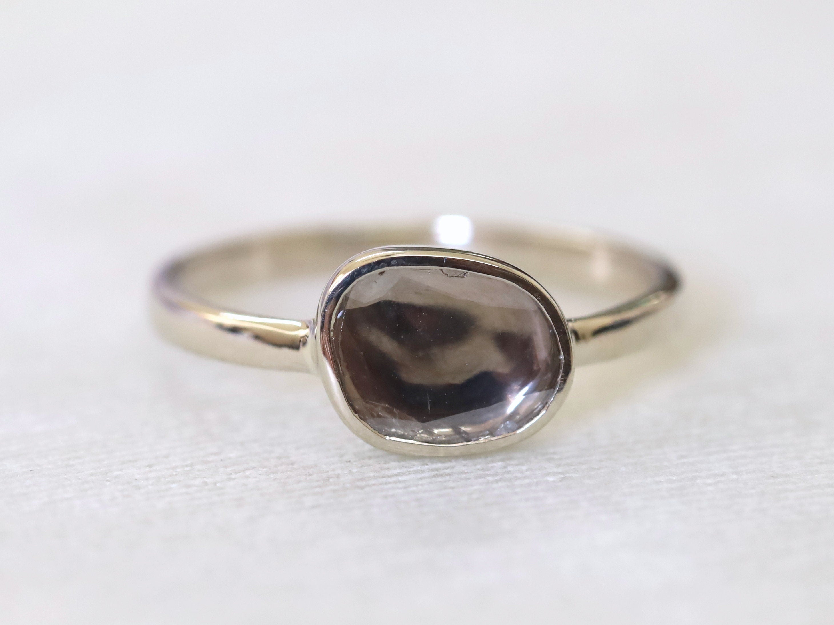 Slice Diamond Ring | Polki Diamond Engagement Ring | Gold Slice Diamond Ring -