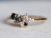 2 Carat Aquamarine Diamond Engagement Ring | Halo Oval Aquamarine and Diamond Ring -