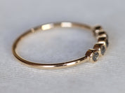 Gray Diamond Ring | Salt and Pepper | Bezel Set Wedding Ring | Minimal Diamond -