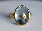 Aquamarine Engagement Ring | 15ct Aquamarine Statement Ring | March Birthstone Bezel Set -