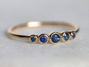 Blue Sapphire Ring | Dainty Sapphire Stacking Ring | Stackable Blue Sapphire Ring -