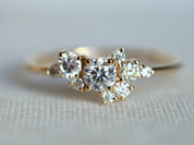 GIA Diamond Cluster Ring | Diamond Engagement Ring | Wedding Anniversary Ring -