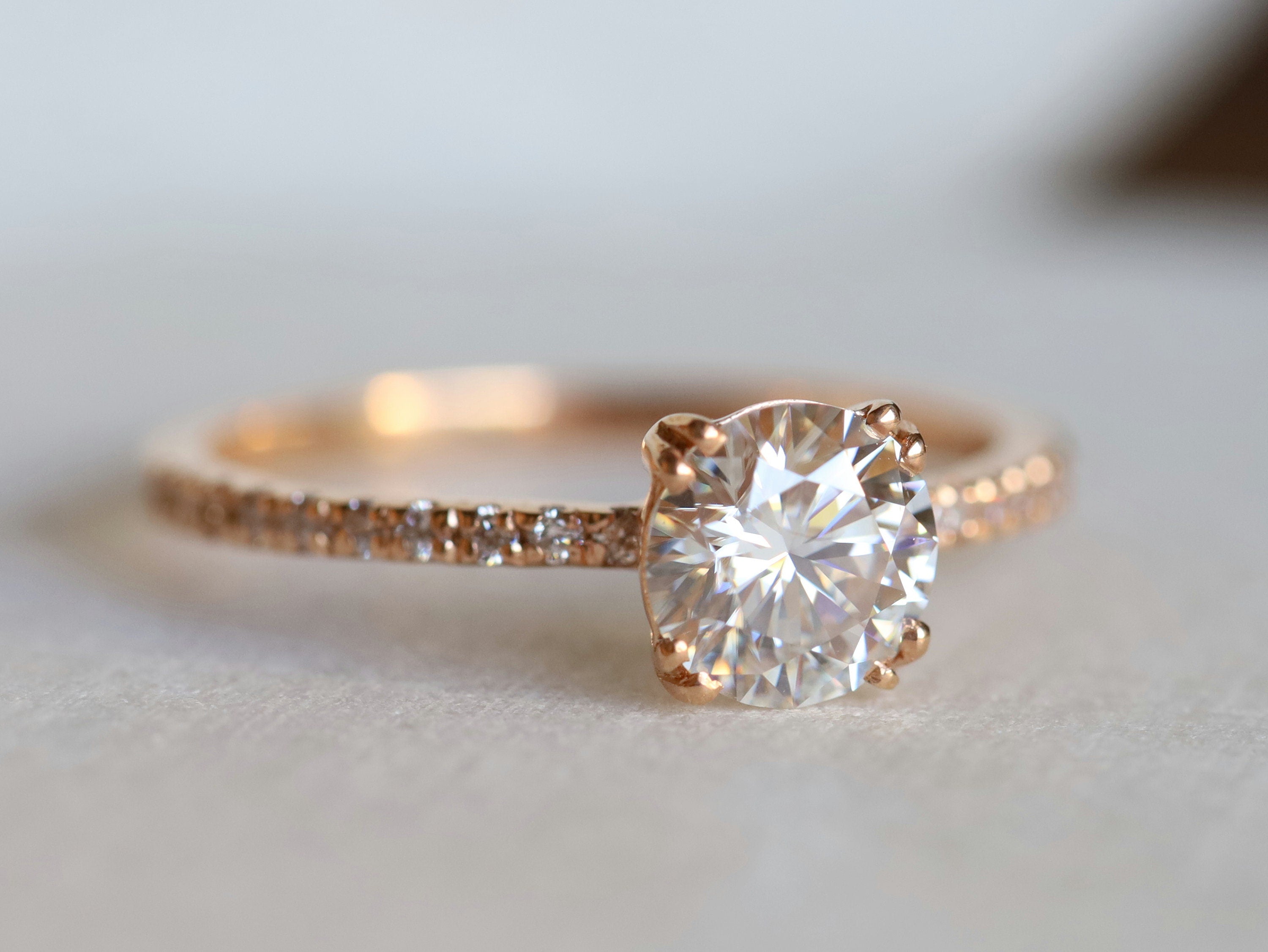 GIA Certified Diamond Engagement Ring | 1 Carat Solitaire Diamond Ring | Anniversary Ring -