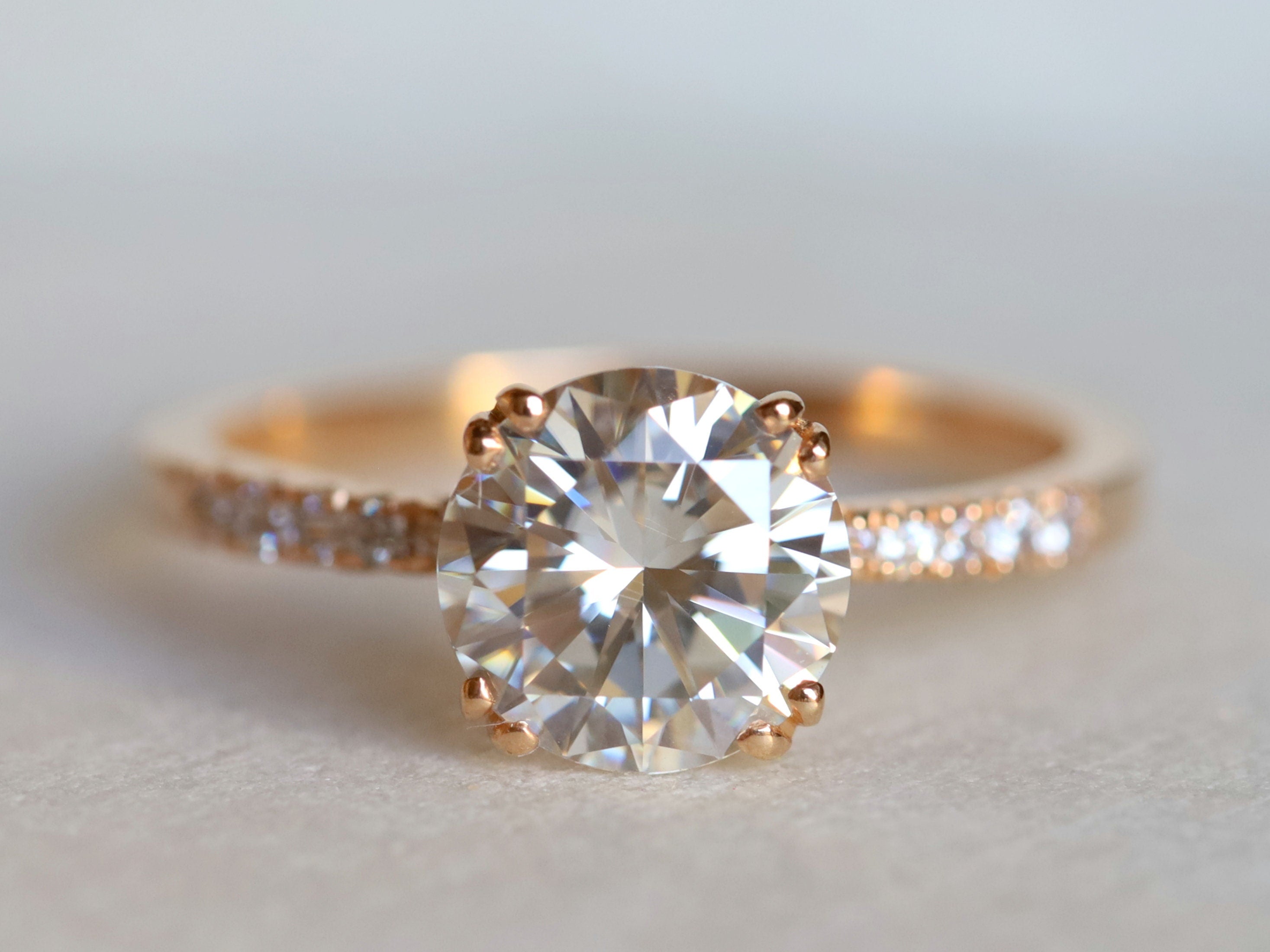 GIA Diamond Engagement Ring | 2 Carat Solitaire Diamond Ring | Engagement & Wedding Ring -