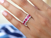 2 Carat Ruby Wedding & Engagement Ring | Ruby & Diamond Anniversary Gift Ring -