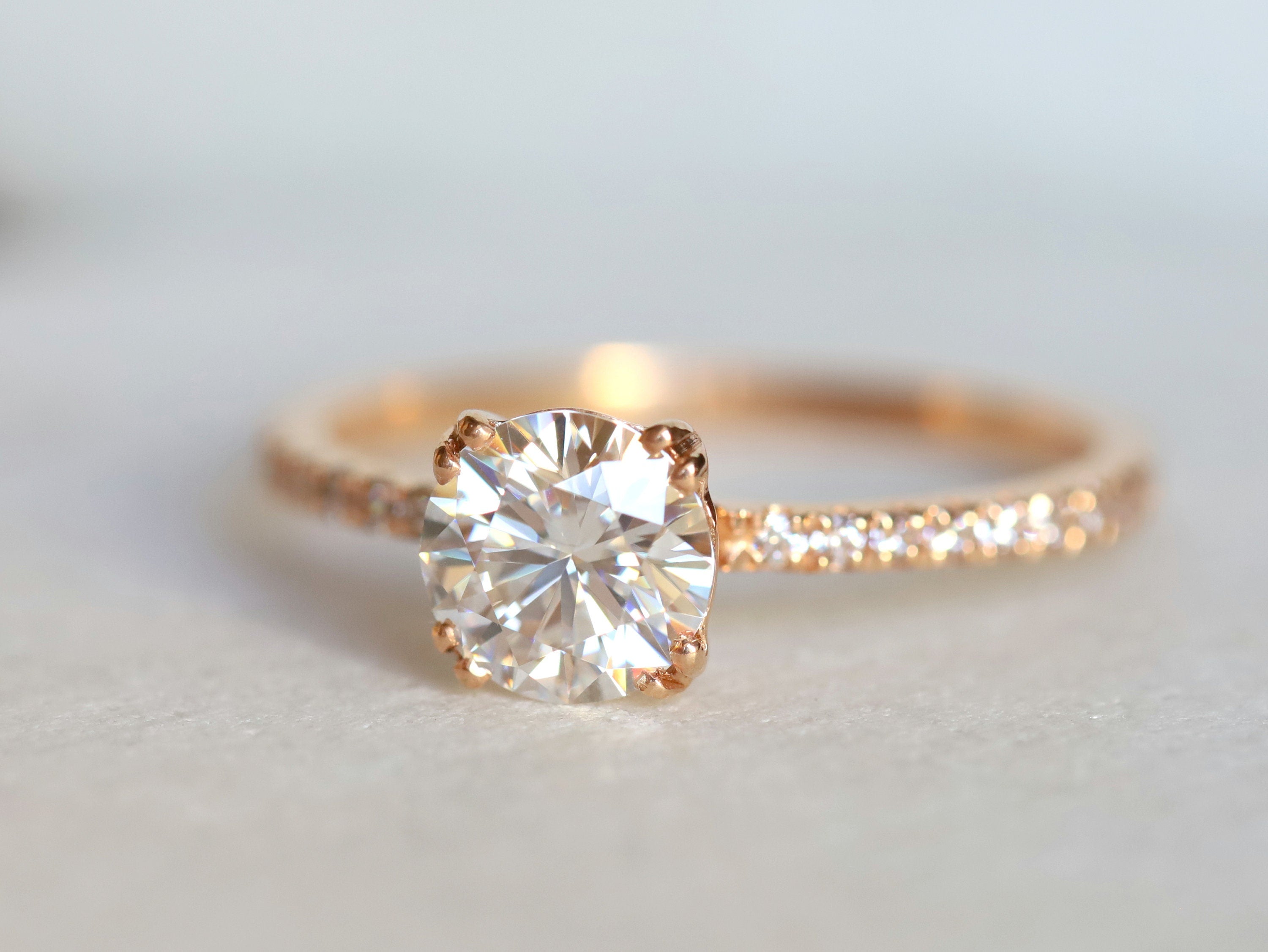 GIA Certified Diamond Engagement Ring | 1 Carat Solitaire Diamond Ring | Anniversary Ring -
