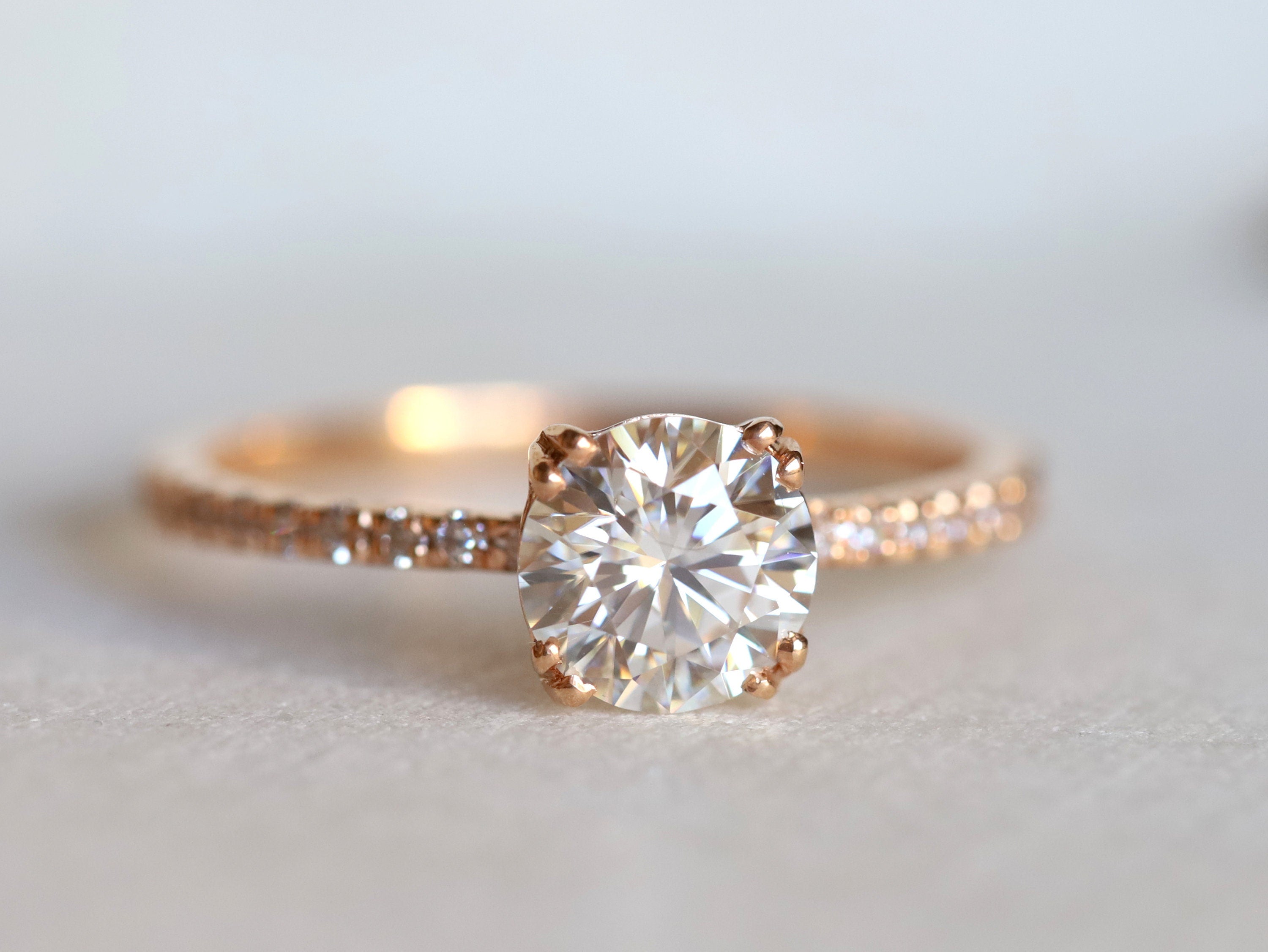 GIA Certified Diamond Engagement Ring | 1 Carat Solitaire Diamond Ring | Anniversary Ring -