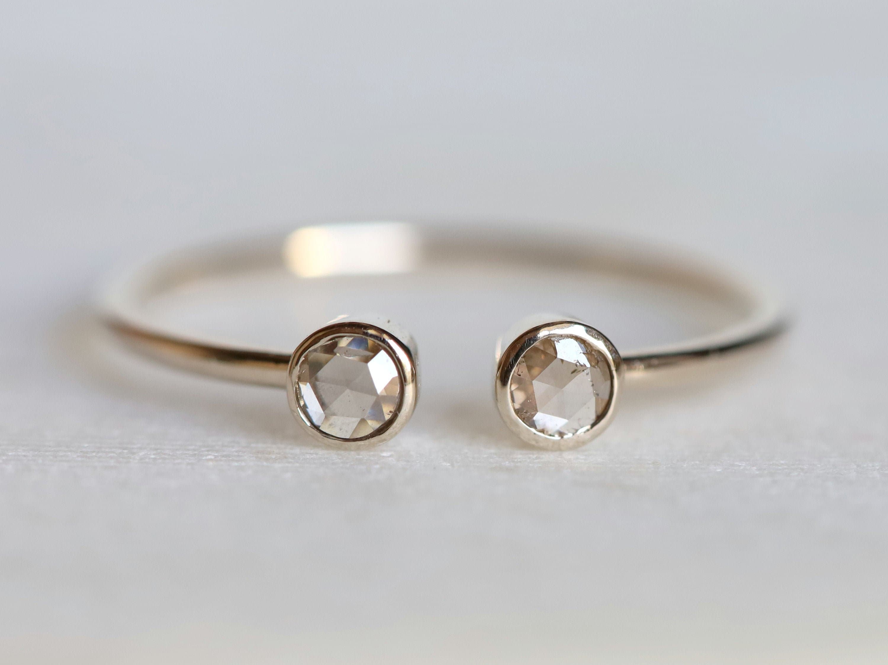 18k Gold | Stacking Dainty Diamond Ring -