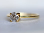 Salt and Pepper Diamond Engagement Ring | Celestial Diamond Solitaire Ring -