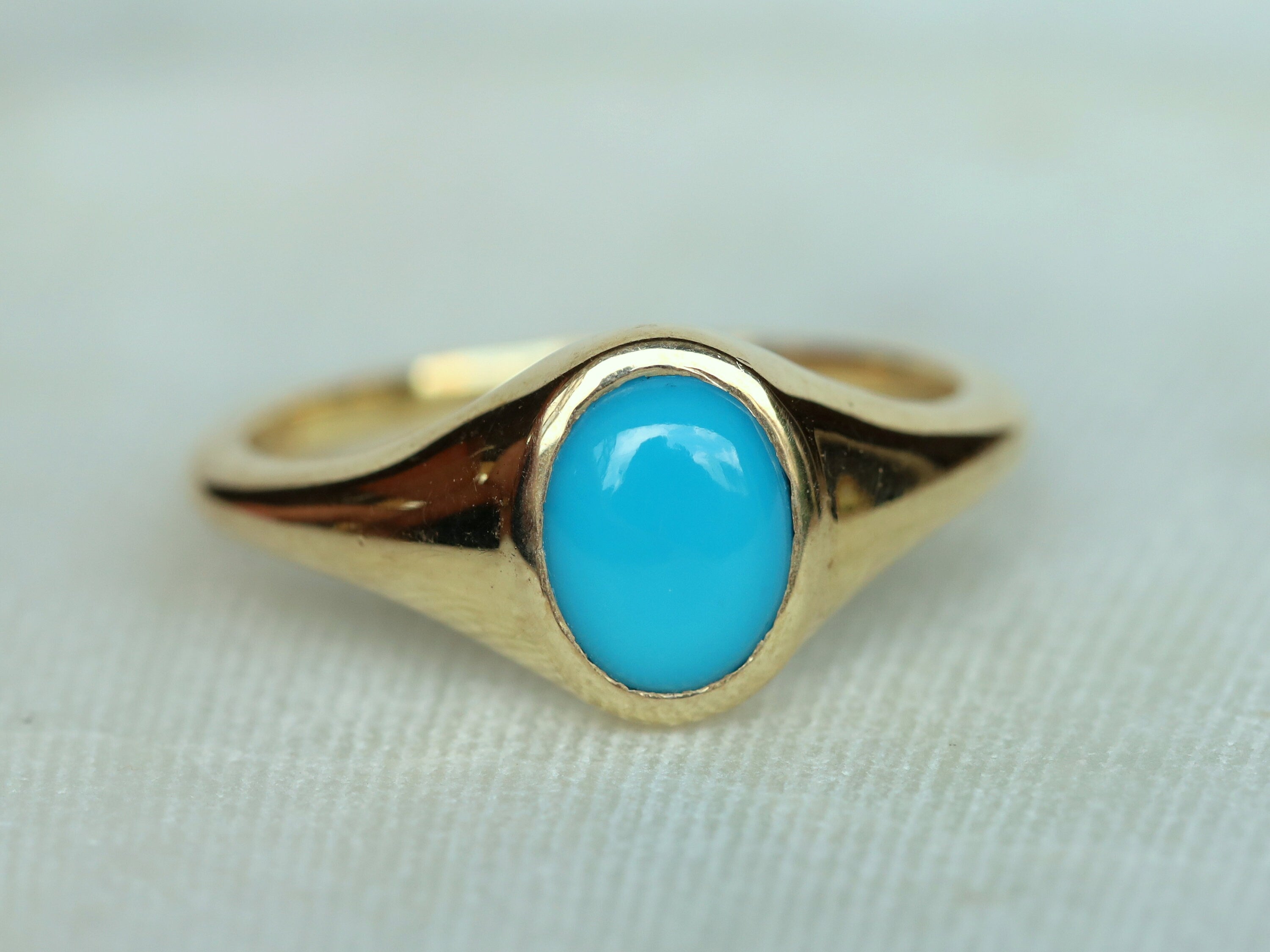 Arizona Turquoise Signet Ring | Gold & Silver | Statement Ring | Father's Day Gift -