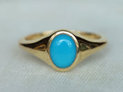Arizona Turquoise Signet Ring | Gold & Silver | Statement Ring | Father's Day Gift -