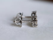 Invisible Set Diamond Stud Earrings | 1 Carat Round Diamond Earrings | Gold Diamond Studs for Everyday Wear -