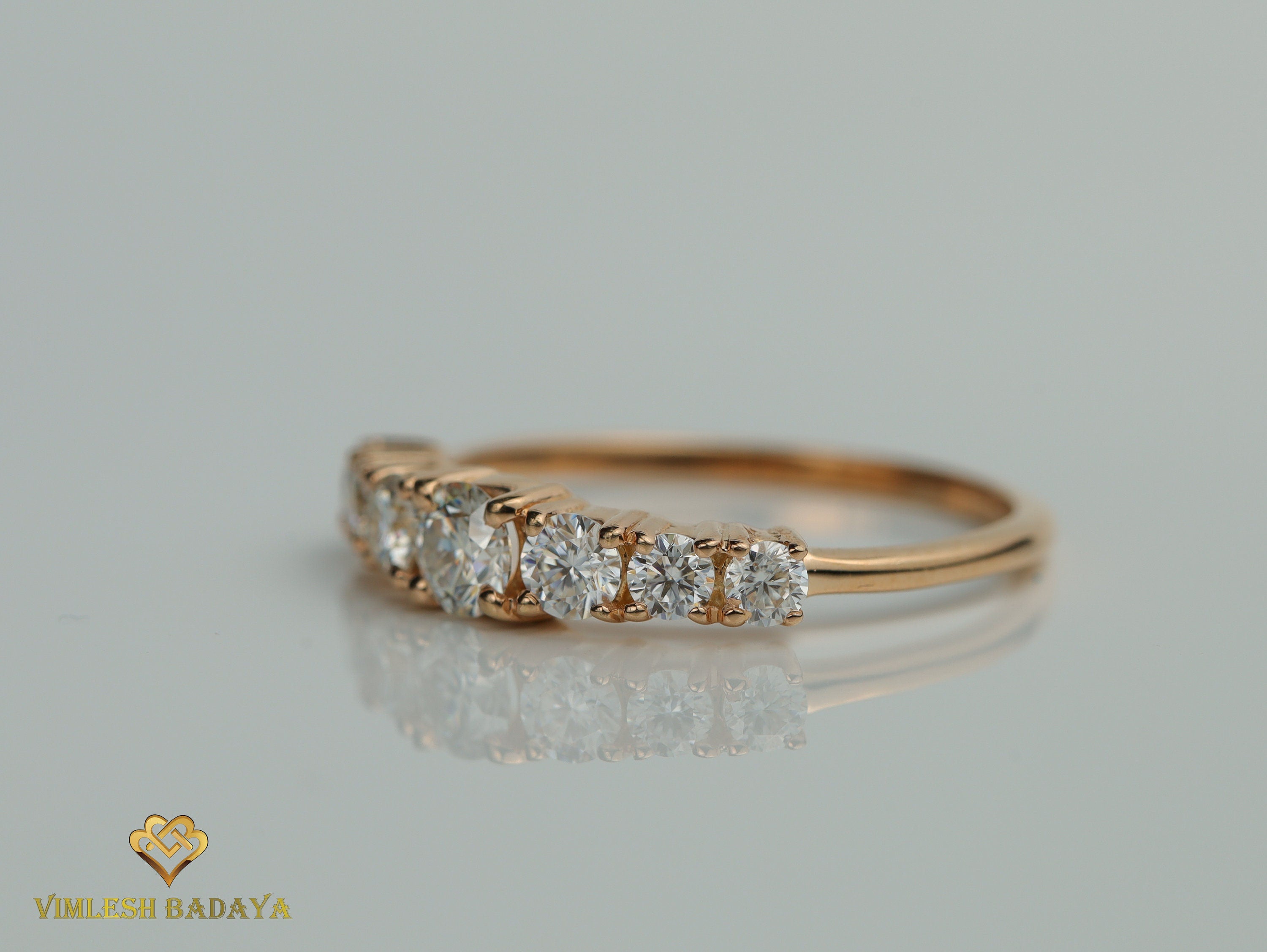 7 Stone GIA Diamond Engagement Ring | Certified Diamond Wedding Ring | Anniversary Gift -