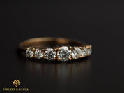 7 Stone GIA Diamond Engagement Ring | Certified Diamond Wedding Ring | Anniversary Gift -