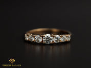 7 Stone GIA Diamond Engagement Ring | Certified Diamond Wedding Ring | Anniversary Gift -