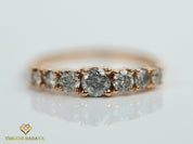 Gray Diamond Ring | Salt & Pepper Diamond Wedding Ring | Large Diamond Wedding Band -