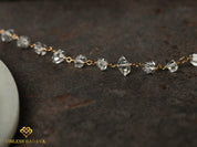 Herkimer Diamond Necklace | Minimalist Raw Diamond Necklace | Dainty Gold Necklace for Layering -