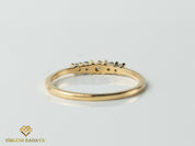 Teal Sapphire Diamond Stacking Ring | Dainty Australian Sapphire | Stackable Ring -