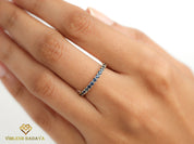 Ruby Wedding Ring | Ruby Stacking Ring | July Birthstone Engagement Ring | Natural Ruby Band -