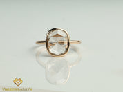 2ct Rose Cut Light Brown Diamond Engagement Ring | Cushion Diamond Ring -