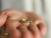 Emerald Wedding Ring | Stacking Full Eternity Band | Zambian Emerald | May Birthstone -