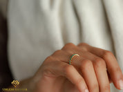 Emerald Wedding Ring | Stacking Full Eternity Band | Zambian Emerald | May Birthstone -