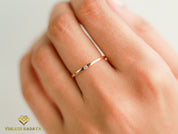 Diamond Stacking Ring | Gold Diamond Band | Minimalist Stackable Everyday Ring -