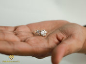 Certified Lab Grown Diamond Cluster Ring | 1.4 tcw Diamond Cluster Engagement Ring -