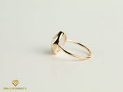 Baroque Pearl Ring | 5 Carat White Pearl | Solid Gold | Engagement Ring -