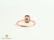 1 CT Lab Diamond Engagement Ring | E-F/VS Solitaire Emerald Cut Diamond Ring -
